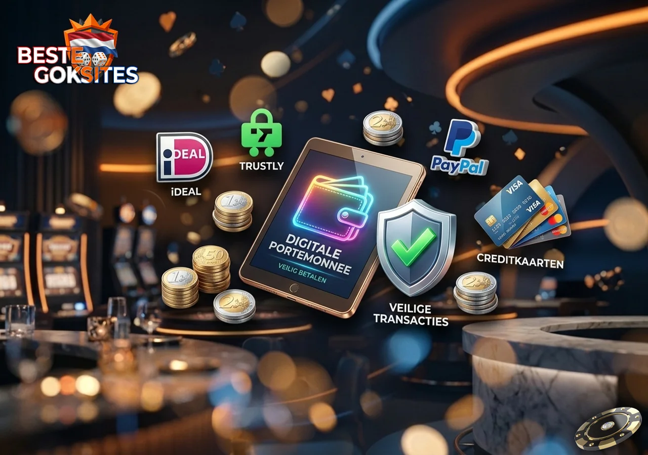 Overzicht van de meest gebruikte en veilige betaalsystemen zoals iDEAL en creditcards.